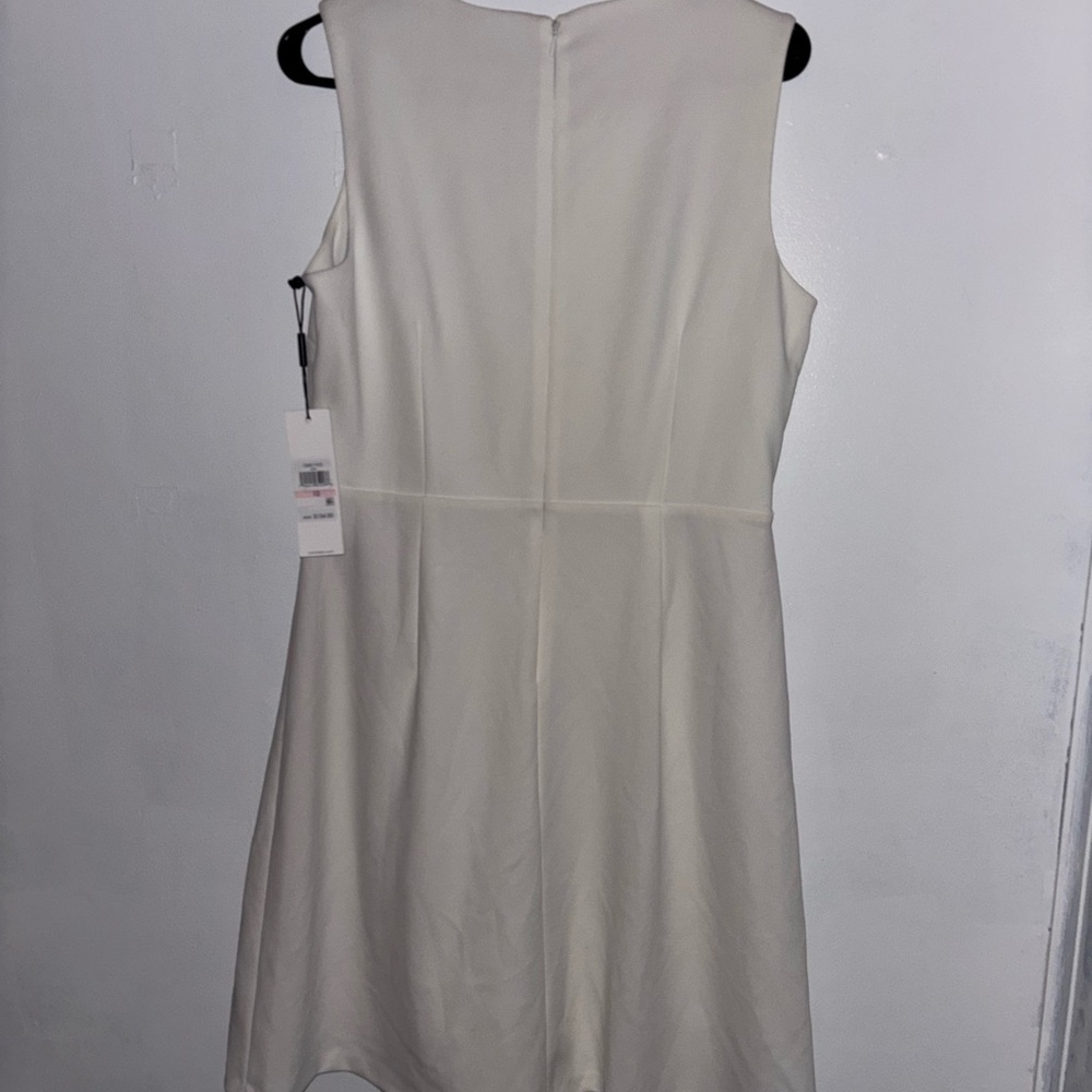 Calvin Klein Asymmetrical Career Work Business White Dress Womens Size 10 - Picture 7 of 7